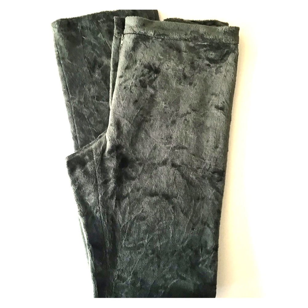 Vintage Hip-Hugger Straight Boot-Cut Fun Fur Pants